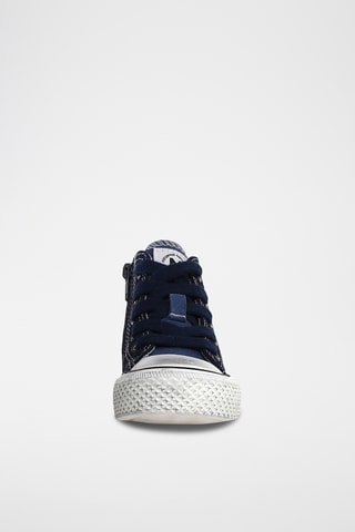 Baskets montantes en cuir Ylfas - Bleu marine