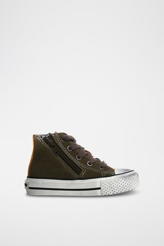 Baskets en nubuck Ylfas - Gris foncé et kaki