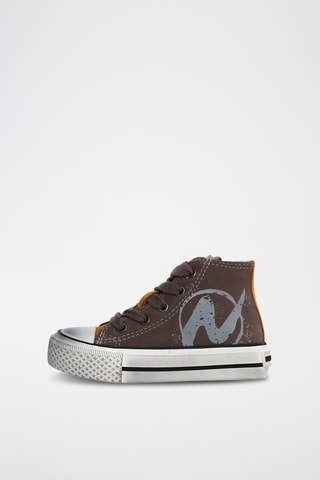 Baskets en nubuck Ylfas - Gris foncé et kaki