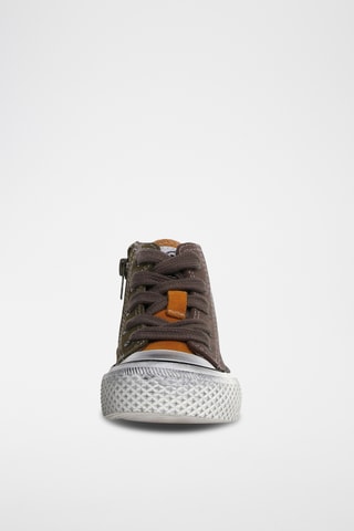 Baskets en nubuck Ylfas - Gris foncé et kaki
