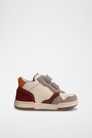 Baskets en cuir Klip 3 Vl - Taupe et écru
