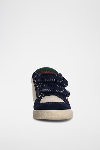 Baskets en cuir Alnoite High - Bleu marine et écru