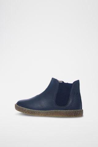 Bottines en cuir nappa Calvin - Bleu nuit
