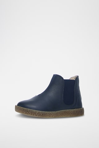 Bottines en cuir nappa Calvin - Bleu nuit