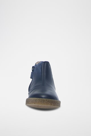 Bottines en cuir nappa Calvin - Bleu nuit