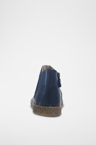 Bottines en cuir nappa Calvin - Bleu nuit