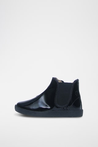 Bottines en cuir verni Calvin - Noir