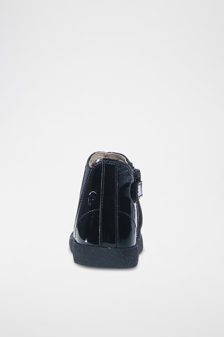 Bottines en cuir verni Calvin - Noir