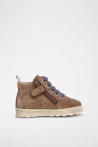 Baskets montantes en nubuck Eart - Taupe