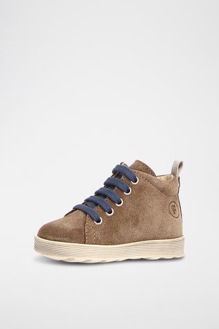 Baskets montantes en nubuck Eart - Taupe