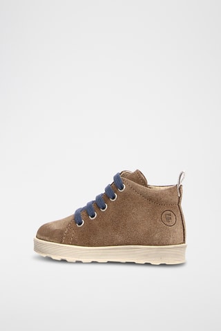 Baskets montantes en nubuck Eart - Taupe