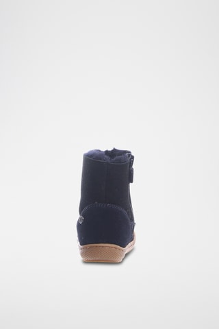 Bottines fourrées en cuir de mouton nubuck New Cotton - Bleu marine