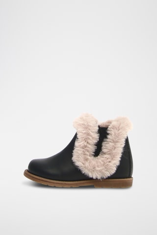 Bottines fourrées en cuir nappa Winter - Noir