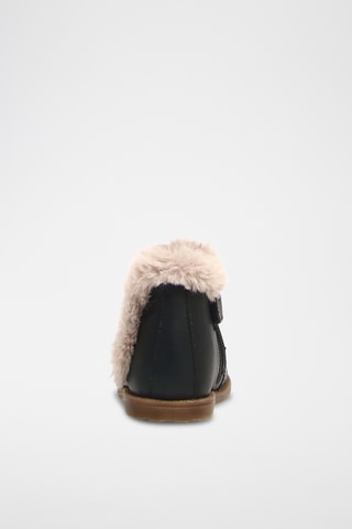 Bottines fourrées en cuir nappa Winter - Noir