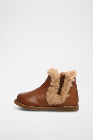 Bottines fourrées en cuir nappa Winter - Marron