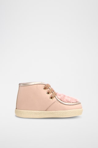 Baskets en cuir nappa Elchi - Rose poudré