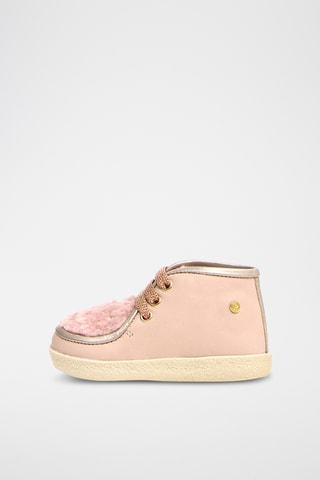 Baskets en cuir nappa Elchi - Rose poudré