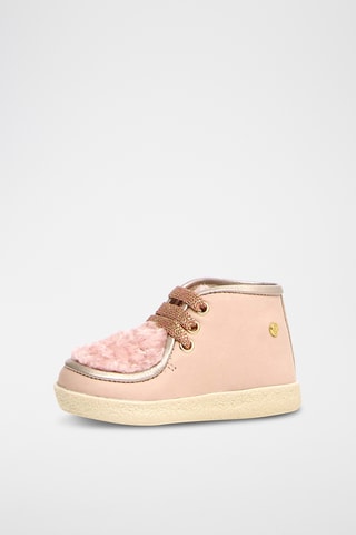 Baskets en cuir nappa Elchi - Rose poudré