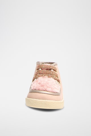 Baskets en cuir nappa Elchi - Rose poudré