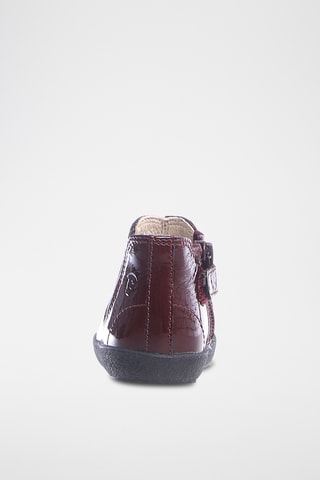 Bottines en cuir verni Calvin - Bordeaux
