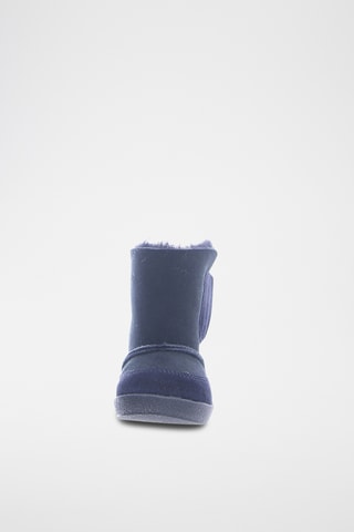 Bottines fourrées en nubuck et laine Carl - Bleu marine