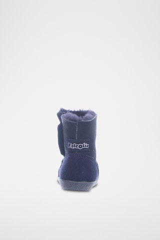 Bottines fourrées en nubuck et laine Carl - Bleu marine