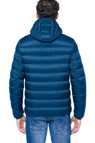 Gewatteerde Jas met Capuchon Glacier Blauw