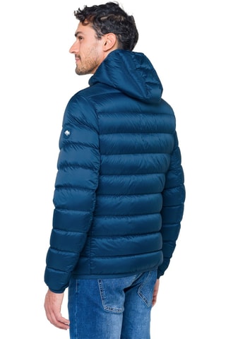 Gewatteerde Jas met Capuchon Glacier Blauw