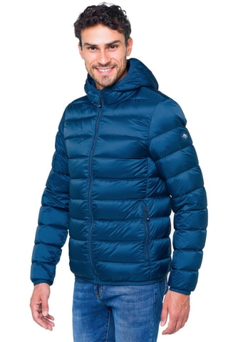 Gewatteerde Jas met Capuchon Glacier Blauw