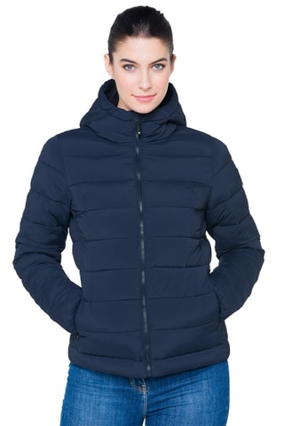 Gewatteerde Jas met Capuchon Arcadia Marineblauw