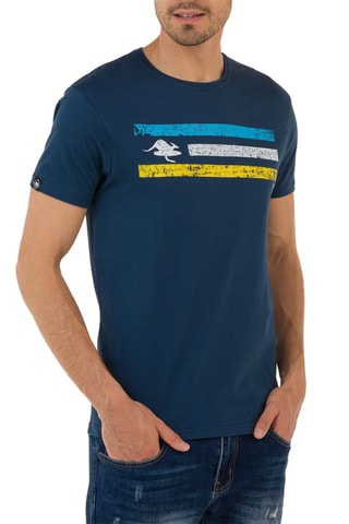 T-shirt Regular California - Indigoblauw