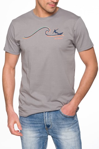 T-shirt regular Tamahee - Lichtgrijs