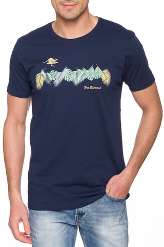 T-shirt regular Aloha - Marineblauw