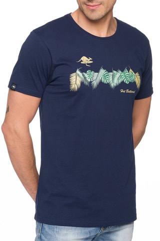 T-shirt regular Aloha - Marineblauw