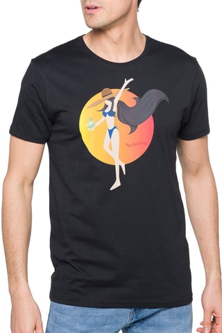 T-shirt regular Tangerine - Zwart