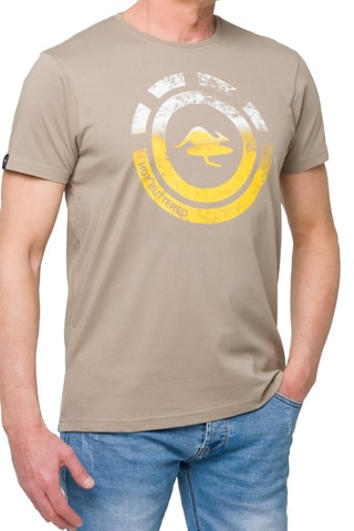 Regular T-shirt Nahua - Beige en Geel