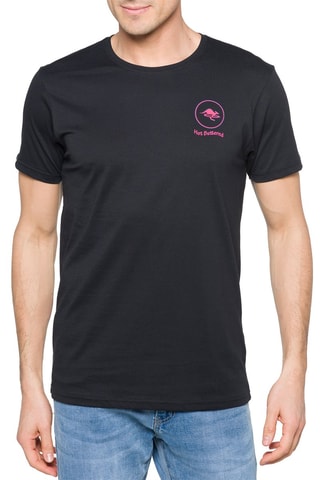T-shirt regular Flame Zwart