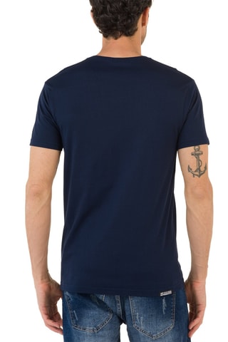 T-shirt Regular Lizard Marineblauw