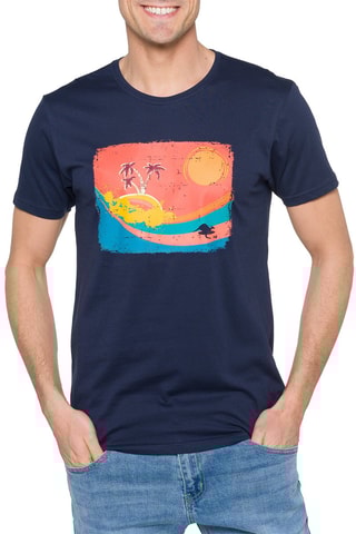 T-shirt regular Mirage - Marineblauw