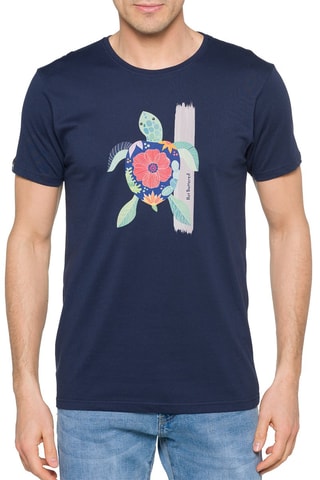 T-shirt Regular Rebel Marineblauw