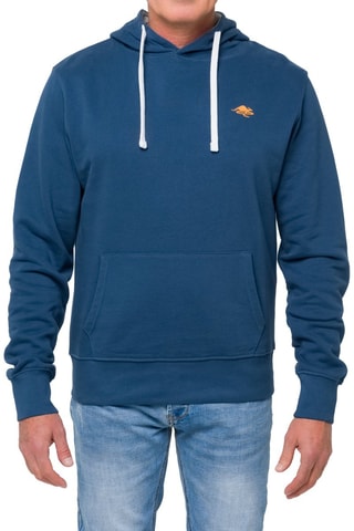 Regular Sweater met Capuchon Lizard - Blauw en Oranje