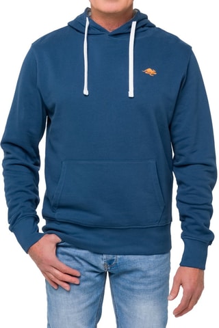 Regular Sweater met Capuchon Lizard - Blauw en Oranje
