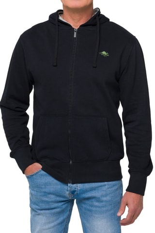 Regular Sweater met Capuchon Kangaroo - Zwart en Kaki