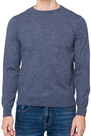 Wollen Trui Regular Fit Atitlan - Gemêleerd Blauw