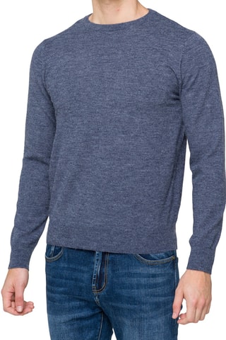 Wollen Trui Regular Fit Atitlan - Gemêleerd Blauw