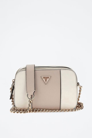 Sac bandoulière Noelle - Ecru et taupe