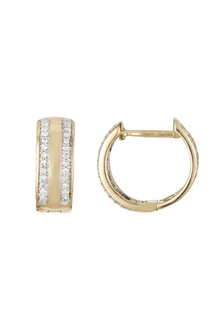 Boucles d'oreilles Pavée d'amour  -  Or jaune et diamants