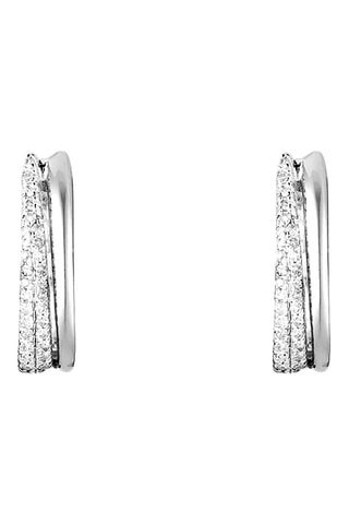 Créoles Maya - Or blanc et diamants