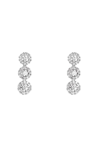 Boucles d'oreilles Eternels - Or blanc et diamants