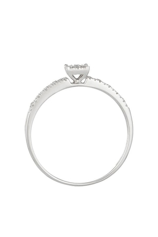 Solitaire Isisford - Or blanc et diamants